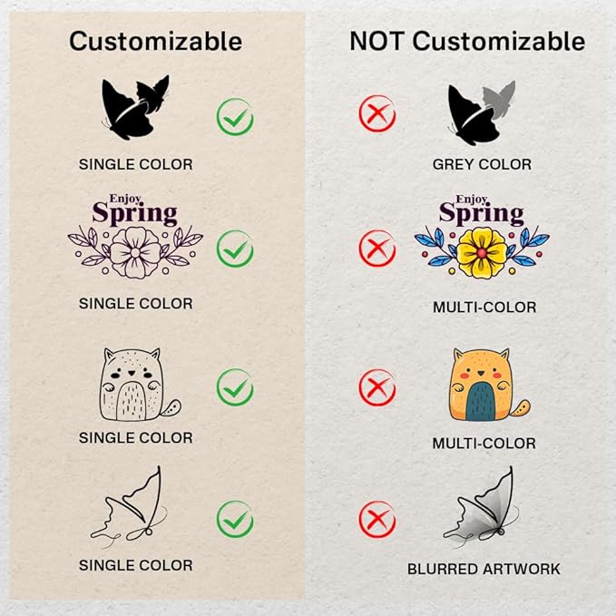 Personalized Logo/Address/Name Stamps -Custom Wooden Rubber Stamp, Multiple Sizes Stamps for Business (Rectangular Stamp)