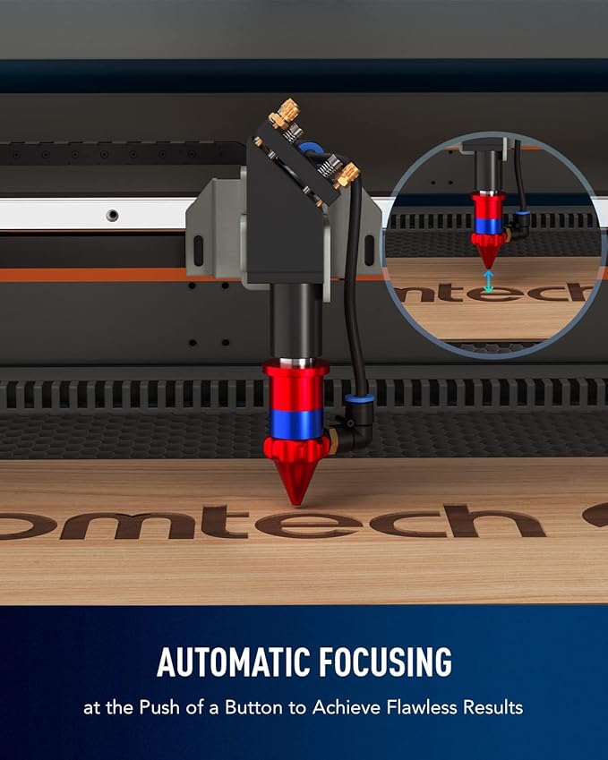 OMTech 60W CO2 Laser Engraver with LightBurn & Water Chiller, 20"x28" Laser Engraving Cutting Machine with Autofocus Autolift 4 Way Pass Air Assist, Commercial Laser Cutter for Wood Glass Acrylic More