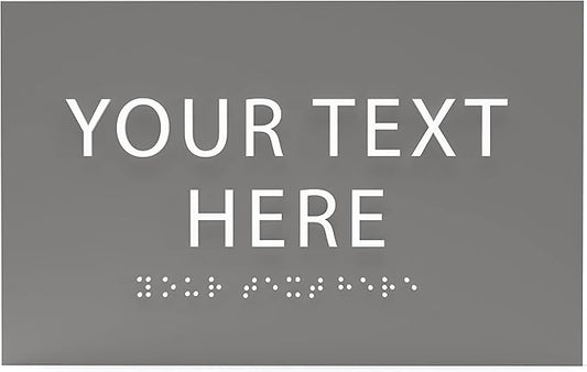 6" X4" Personalized Custom Sign- Tactile Graphics Grade 2 Braille Text | ADA Compliant Wall Mount Plastic Signs For Schools, Offices, Businesses, Apartments & Restaurants