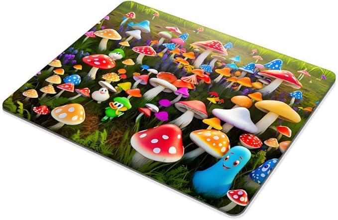 Happy Mushroom Mouse pad Customized Mousepad Non-Slip Rubber Base Mouse Pads for Computers Laptop Office Desk Accessories Mouse pad