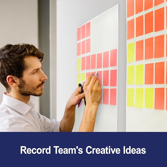 Comix Sticky Easel Pad, 25 x 30 Inches Flip Chart Paper for Teachers, Large Self Stick Easel Paper for Office School Classroom Supplies, 30 Sheets/Pad, 10 Pads/Pack