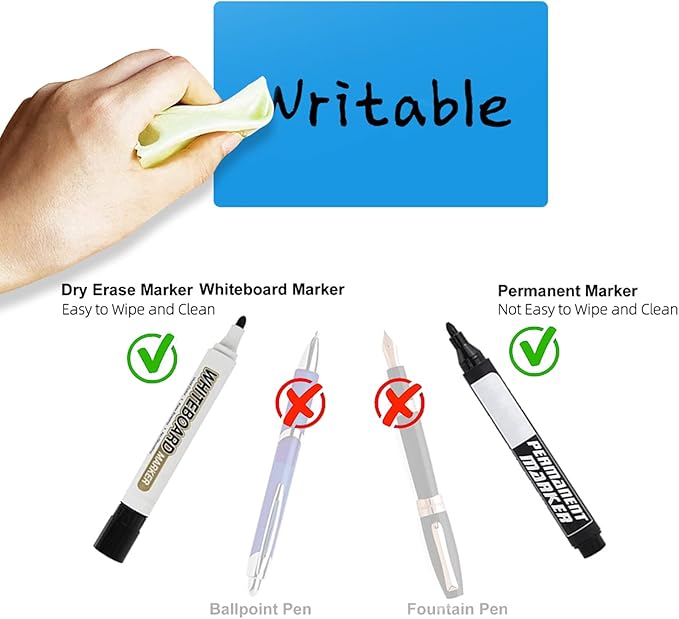 Rectangle Labels Sticker 3×5 Inch Vinyl Floor Stickers Color Coding Name Tags Roll Removable 200 PCS, Blue