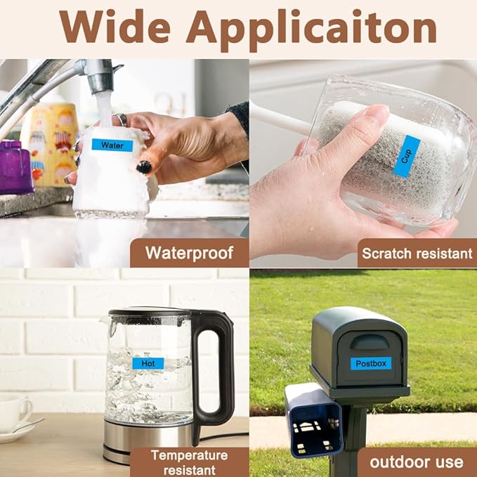 Hehua Tape Tze Tz 18mm 0.7 Laminated Blue Compatible for Brother P-Touch TZe-541 TZe541 TZ541 TZ541 Tape for Ptouch PT D400 D600 D610 P710bt, 3/4'' x 26.2ft Black on Blue, 3 Pack