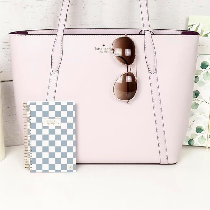 bloom daily planners 2026 Pocket Planner - 4” x 6” - (January 2026 - December 2026) - MINI Weekly/Monthly Agenda Organizer & Calendar Book - Checkered