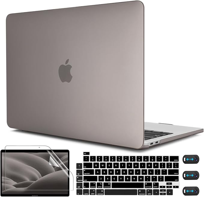 CISSOOK Compatible with MacBook Pro 13 Inch Case Gray 2023 2022 2021-2016 Release Model A2338 M2 M1 A2251 A2289 A1706 Touch Bar, Plastic Hard Shell Case with Keyboard Cover for Pro 13", Matte Gray