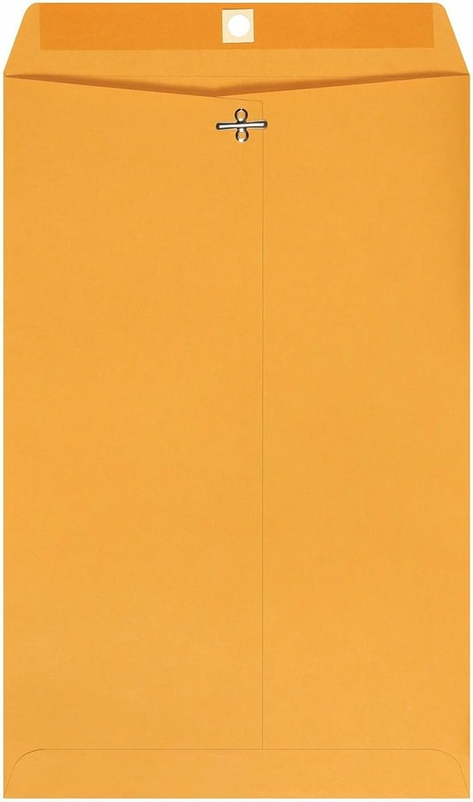 Quality Park 37894 Quality Park Clasp Envelopes, 9-1/4x14-1/2, 28lb, Brown Kraft, 100/Box,Light Brown