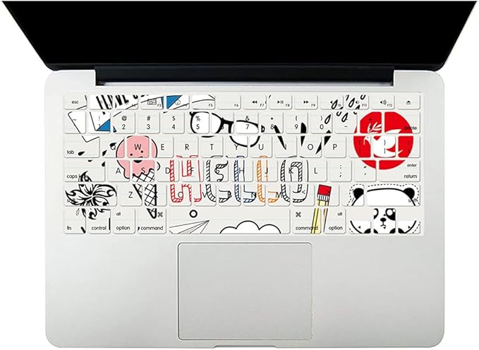 Case Compatible with MacBook Air 11 Inch Model A1370 & A1465, 2 in 1 Matte Plastic Laptop Hard Shell Snap on Case Bundle with Keyboard Cover for Mac Air 11,6" - Funny Summer