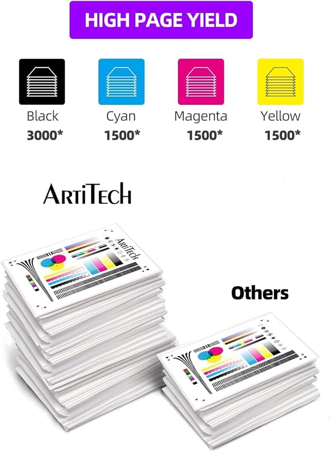 LC406 Ink Cartridges Compatible for Brother LC406 LC406XL Ink Cartridges Work for Brother MFC-J4335DW MFC-J4535DW MFC-J5855DW MFC-J6955DW MFC-J6555DW Ink (4 Pack)