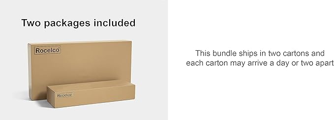 Rocelco 40" Large Height Adjustable Standing Desk Converter with Dual Monitor Mount BUNDLE - Quick Sit Stand Up Computer Workstation Riser - Retractable Keyboard Tray - White (R DADRW-40-DM2)