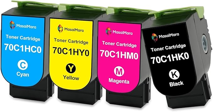 MasaiMara 701H 70C1HK0 70C1HC0 70C1HM0 70C1HY0 Compatible Toner Cartridge for Lexmark CS310 CS310dn CS310n CS410 CS410dn CS410dtn CS410n CS510 CS510de CS510dte Printer