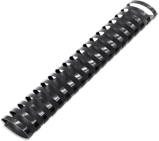 Binditek 50 Pack Plastic Binding Comb Spines, 2 Inch Diameter, 450 Sheet Capacity, 19 Ring, for Letter Size, Black, for Students and Coworkers