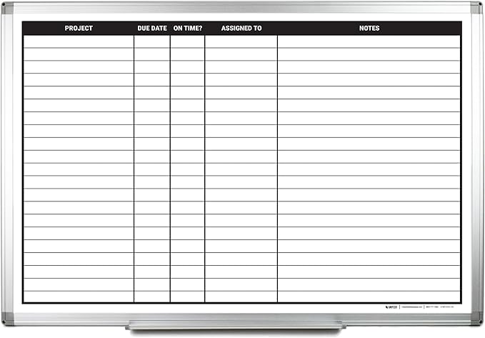 Project Planning Dry-Erase Whiteboard 48" x 36"