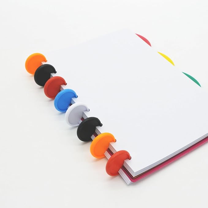 100pcs Discbound Notebook Discs DIY Planner Accessoriesfits for Tul,Levenger,Arc,Happy Planner,Talia(Solid Mixed,1.5inch/38mm)