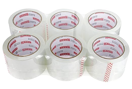 3" Heavy Duty Packing Tape 6 Rolls, Total 360Y - 3 inch x 65 Yards, 2.4 mil Thick, Clear 3 Inch Wide Packaging Tape for Shipping, Mailing, Moving & Storage