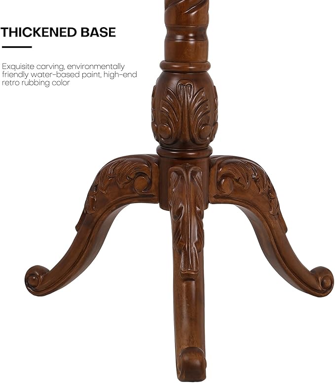 Coat Rack Freestanding Tree Stand with 8 Hooks, 79'' Heavy Duty Premium Ash Wood Hanger Stand, Floor Standing Clothes Hat for Entryway, Corner,Hallway,Bedroom, Office,Brown-Style 2