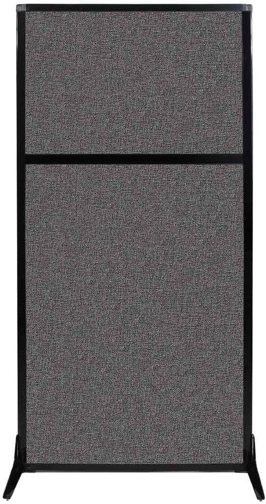 Versare Workstation Partition | Portable Wall Divider | Modern Office Cubicle | Free Standing Privacy Screen | Flexible Work Space | 33" x 70" Charcoal Gray Fabric Panels