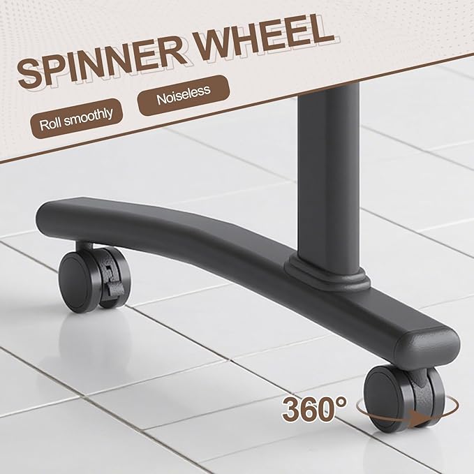 Folding Conference Room Table, Modern Conference Tables with Wheels, Large Rectangular Mobile Training Tables for Office Classroom, Foldable Modular Boardroom Seminar Table Walnut (2pack L55.1in)