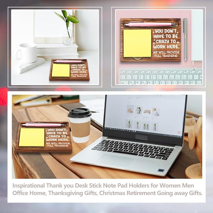 Humor Office Work Gift for Secretary Coworker, Office Gag Gifts for Workplace Banter and Lighthearted Moments, Funny Office Gifts for Coworkers Work Friend Self-Stick Note Pad Holders-DW60