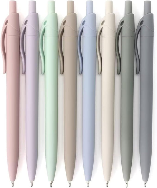 Bribobo 8-Pack Retractable Ballpoint Pens, Smooth Writing, Black Ink, Comfortable Grip, Ideal for Office, School & Everyday Use