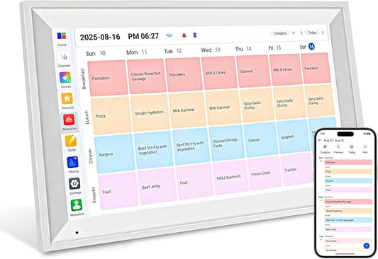 15.6 inch Smart Digital Calendar HD Touchscreen Digital Planner & Chore Chart Interactive 4GB RAM 64GB ROM Wall Organizer & Digital Photo Frame