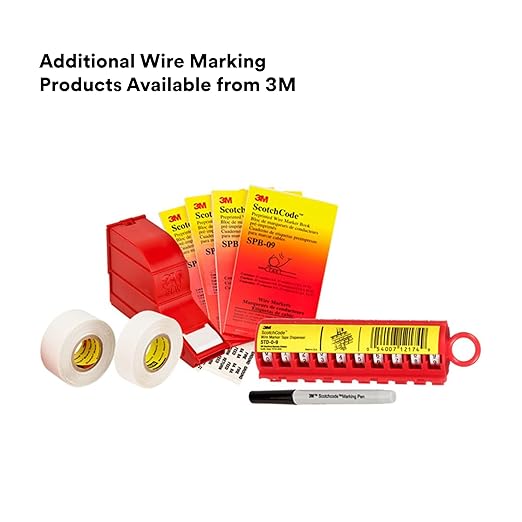 3M ScotchCode Wire Marker Write-On Dispenser with Tape and Pen SWD, 0.75 in x 1.375 in