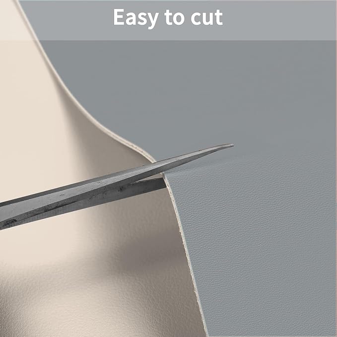 Leather Table Cover,1.8mm Thick,42x60 Inch Table Protector,Table Protector for Dining Room Table,Dining Table Cover,Table Cover Protector(Off White+Light Gray,42x60)