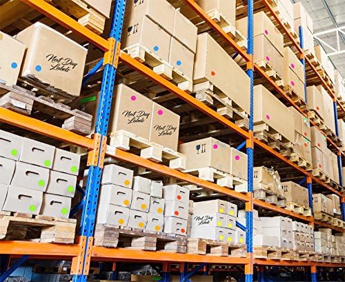 8-1/2 x 11" Neon Color High Light Fluorescent Labels for Laser & Inkjet Printer (Pink Fluorescent, 2.5" Round - 12 Per Page | 1200 Labels)