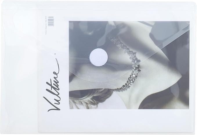 5.5’’ x 8.5’’ Clear Plastic Envelopes Cutting Dies Stencil Crafts Paper File Index Cards Holder 40 Pack Hook Loop Closure