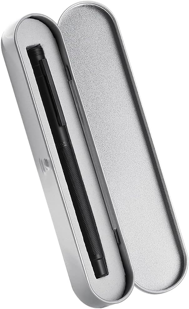 Hongdian Black Forest Fountain Pen Medium Nib Classic Design with Converter and Metal Pen Case Set