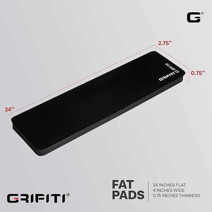 GRIFITI Fat Wrist Pad 24" x 4" x 0.75" Inch Computer or Mechanical Keyboard & Mousepad Wrists Rest Keyboards Mouse, Trackball or Trackpad Ergonomic Mousepad Support Large Hand Rests Typing Pads