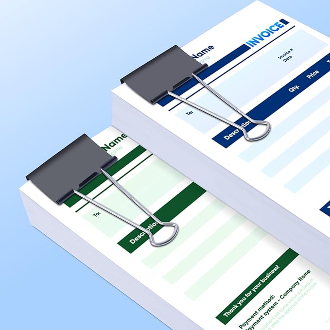 Ufmarine Jumbo Binder Clips 3 inch (36 Pcs), Extra Large Binder Clips Giant for Office Supplies