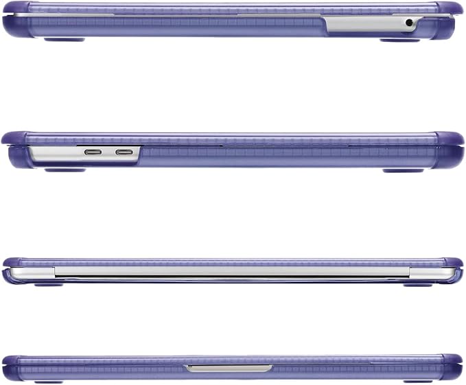 MOSISO Compatible with MacBook Pro 13 inch Case M2 2025-2016 A2338 M1 A2251 A2289 A2159 A1989 A1708 A1706, Anti-Cracking Heavy Duty Plastic TPU Bumper Hard Case&Keyboard Skin&Screen Film,Lavender Gray