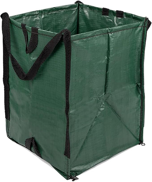 DURASACK Heavy Duty Home and Yard Bags 48-Gallon Reusable Self-Standing Lawn and Leaf Bags Garbage Can with Reinforced Handles, Green
