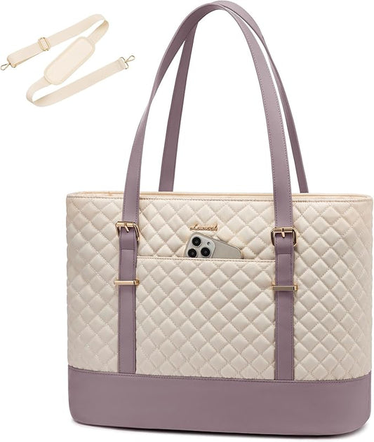 LOVEVOOK Laptop Bag for Women, 15.6 Inch Work Tote Computer Bag With Large Cup Holder, Lightweight Large Laptop Briefcase for Travel, Bussiness, Teacher