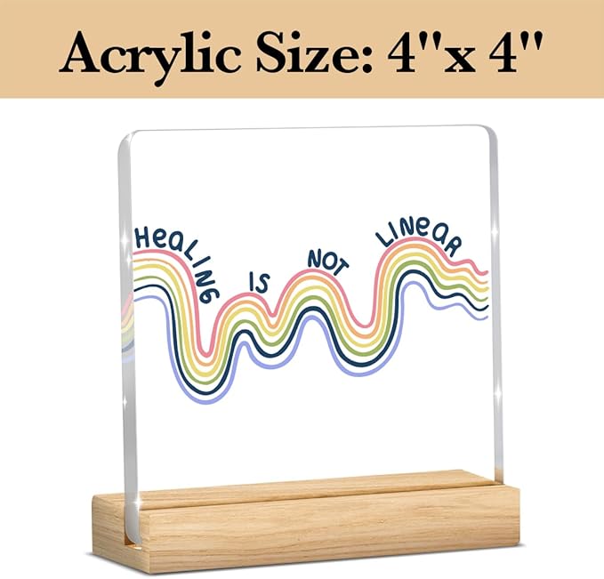 Positivity Therapy Office Decor, Mental Health Office Desk Decor, Therapist Offices Must Haves, Gifts for Women Psychologist Therapist, Halloween Christmas Gift Mental Health Awareness Acrylic Sign