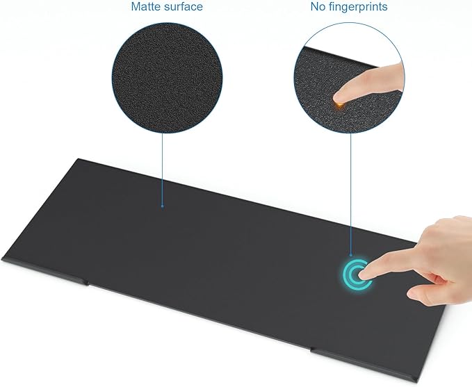 WINFFOR Comfortable Computer Keyboard Stand - Ergonomic Keyboard Riser Acrylic Tilted Keyboard Holder for Easy Typing&Working at Home Office - Fits All Keyboard Sizes - 17'' Wide (Matte Black)