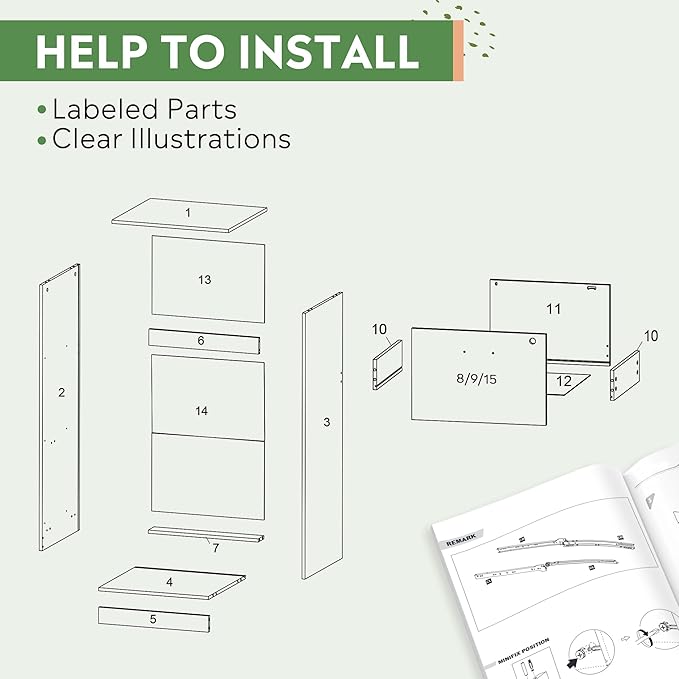DEVAISE 3 Drawer File Cabinet with Lock, Vertical Wood Filing Cabinet for Home Office, Printer Stand for Letter and A4 Size, Black