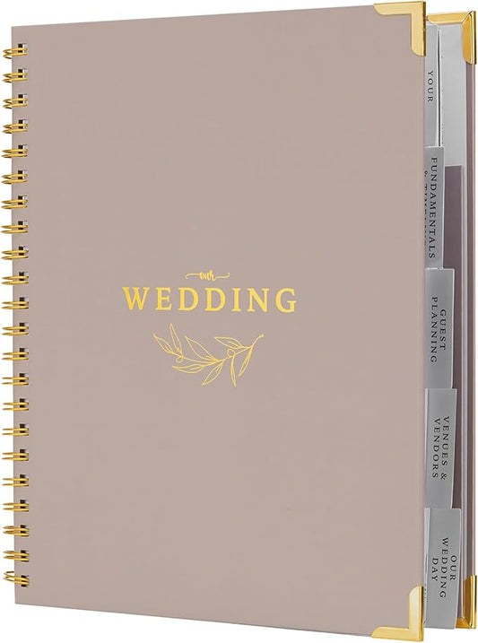 Your Perfect Day Wedding Planner Book and Organizer - Wedding Planner Book - Bridal Planning Binder with Countdown Calendar - Bride Gifts - (Meadow Gold)