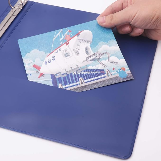 COMIX 3 Ring Binder 1 inch with Clear View Cover, 1" View Binder Holds 200 Sheets of US Letter Size Paper, 6 Pack (Assorted)