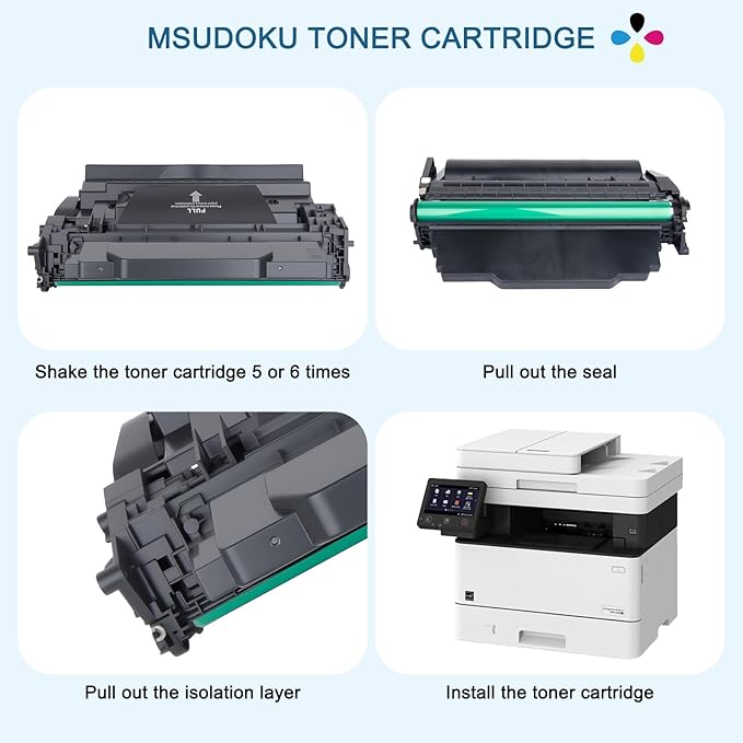 T08 T08L Black High Yield Toner Cartridge with New Chip (3010C005AA) Compatible with Canon imageCLASS X LBP1238 LBP1238 II MF1238 MF1238 II XLBP1238 XMF1238 Printers (1-Pack)