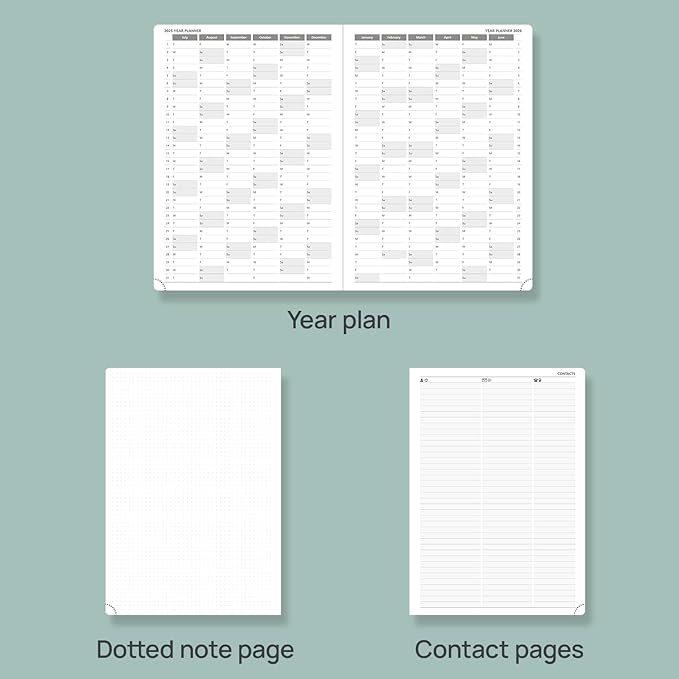 POPRUN 2025-2026 Daily Planner One Page Per Day (Large - 8.25'' x 12'') - Academic Calendar (July 2025 - June 2026), 2025 Day Appointment Book with Monthly Tabs, Hardcover - Orange