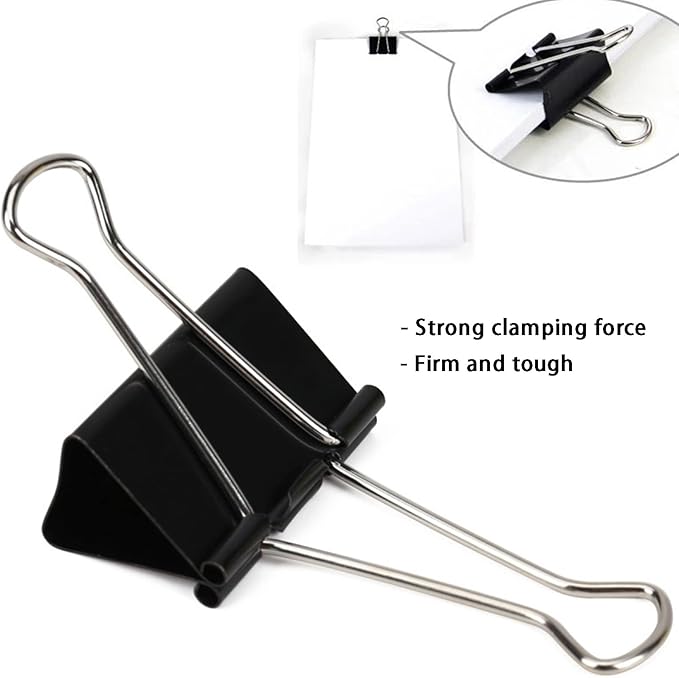 Extra Large Binder Clips 2.4 Inch, 30 Pack Upgrade Big Clips Paper Clamps for Office and Home Supplies