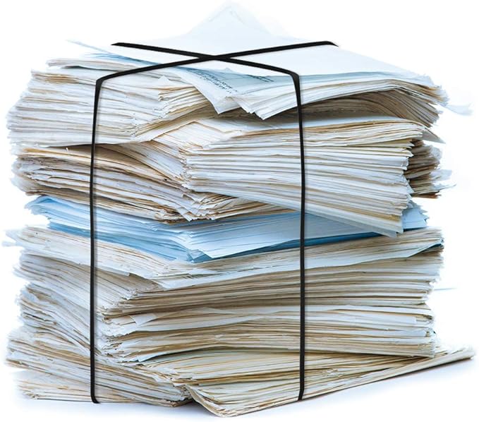 Coopay 180 Pieces Large Rubber Bands Bulk, 8 Inches Heavy Duty Strong Elastic Bands for Office Supply School Home, Securing Trash Can Garbage Cans, File Folders (Black)