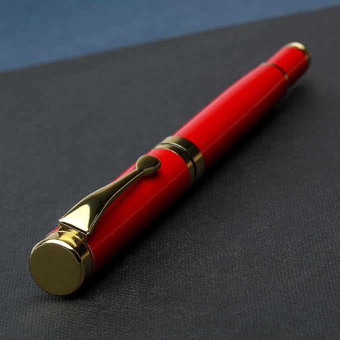 YIVONKA Personalized custom pen Luxury pens Free Engraving roller Ballpen,Ballpoint pen,office ballpoint pen, Black Ink,Gifts for Men,Women, Classy Gift Box (Red)