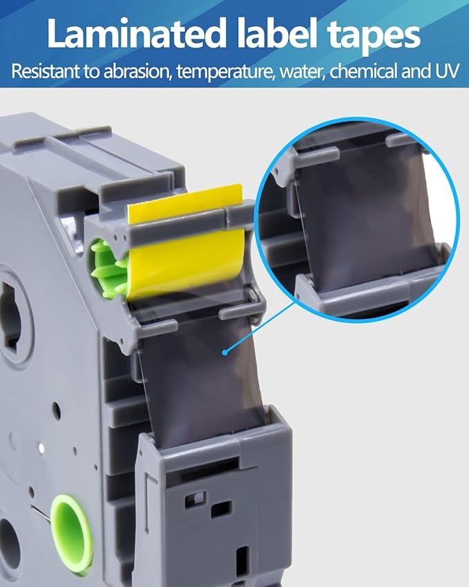 Weemay Compatible 3 Pack TZe-641 Replacement for Brother P-Touch Label Tape 18mm 0.7 Black on Yellow 3/4 TZe TZ Tape TZ-641 TZ641 TZe641 for PT-D400AD PT-D610BT PT-D600 PT-D410 Printer, 0.7" x 26.2'