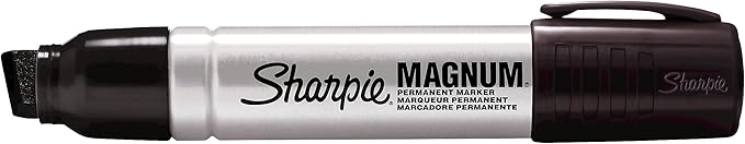 Sharpie Magnum Permanent Marker, Chisel Tip, Black, 72/Carton (44001)