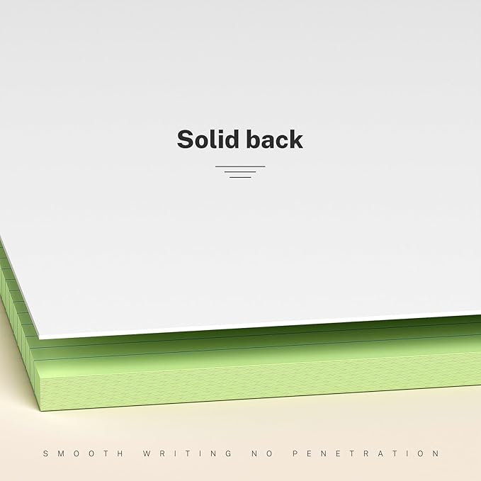 6 Pack Colored Legal Pads 8.5 x 11 College Ruled Paper Note Pads Narrow Ruled 50 Sheets per Notepad Perforated Writing Pad Durable Sturdy Back 8x11 Pads of Paper Pink Purple Blue Green White Yellow
