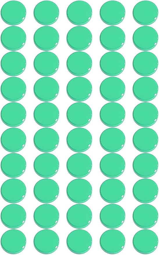 Qualsen Fridge Magnets - 50pcs Mini Cute Magnets for Fridge, Locker, White Board, Kitchen, Office, Classroom (Green)