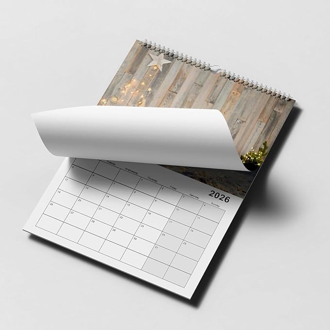 Custom Photo Wall Calendar 2026 - Personalized Family & Office Photo, Print Your 13 Memories Custom - Perfect for Parties, Birthdays & Christmas Gifts (Wall Calendar 8.27"×11.69", 2 x Calendars)