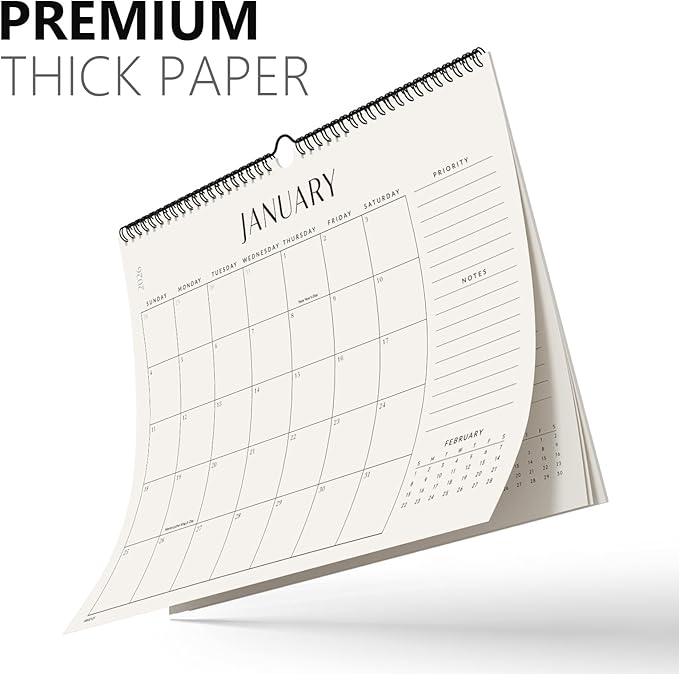 Jotsome Wall Calendar 2025-2026, Monthly Wall Calendar From Now to December 2026 14.2x11.2 inch for Home and Office, Easy Planning